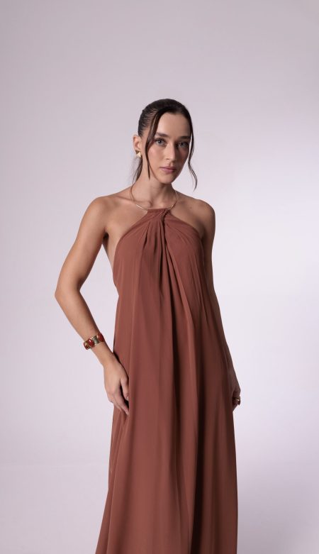 Vestido Elisa Marrom