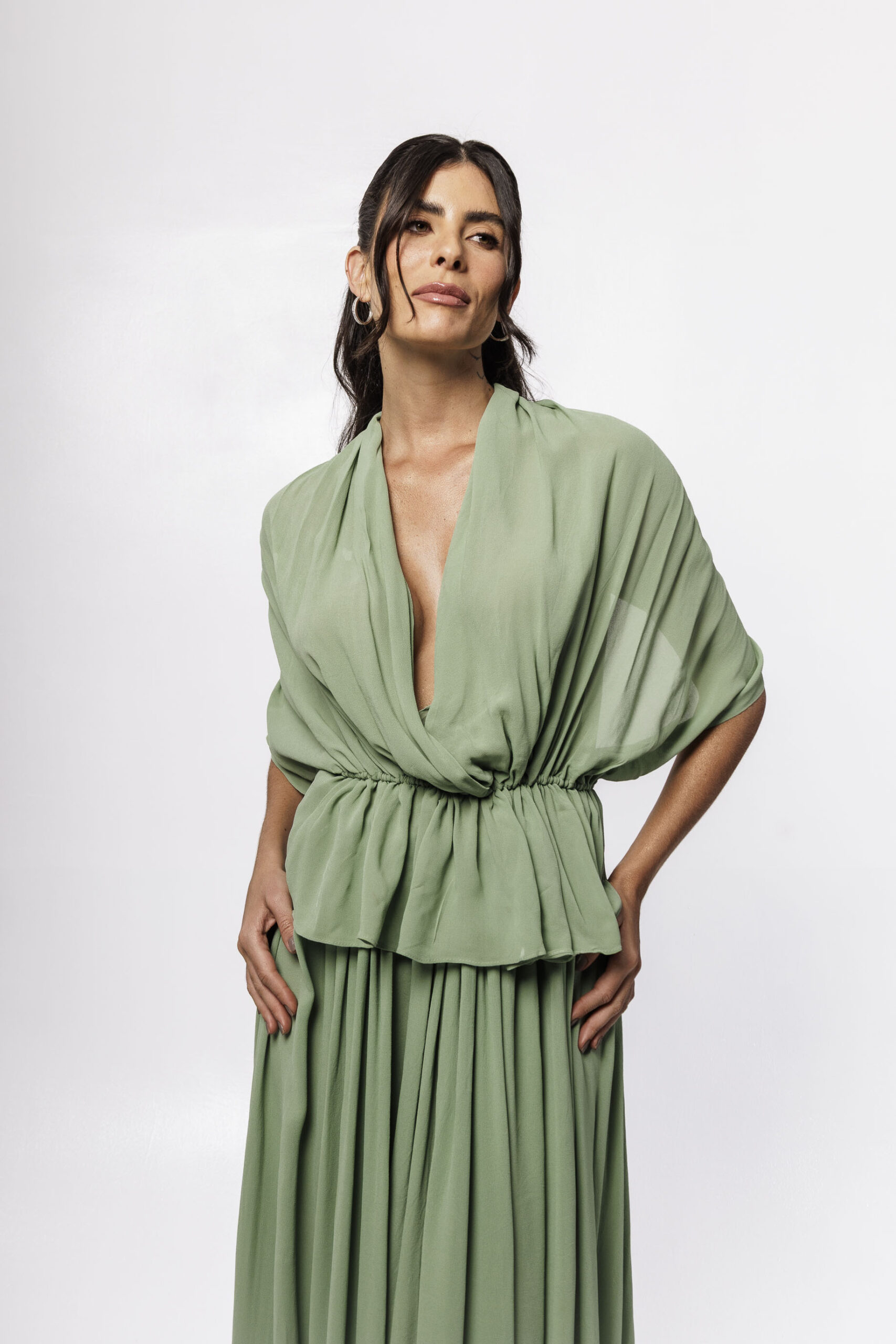 Blusa Drapeada Frente Única