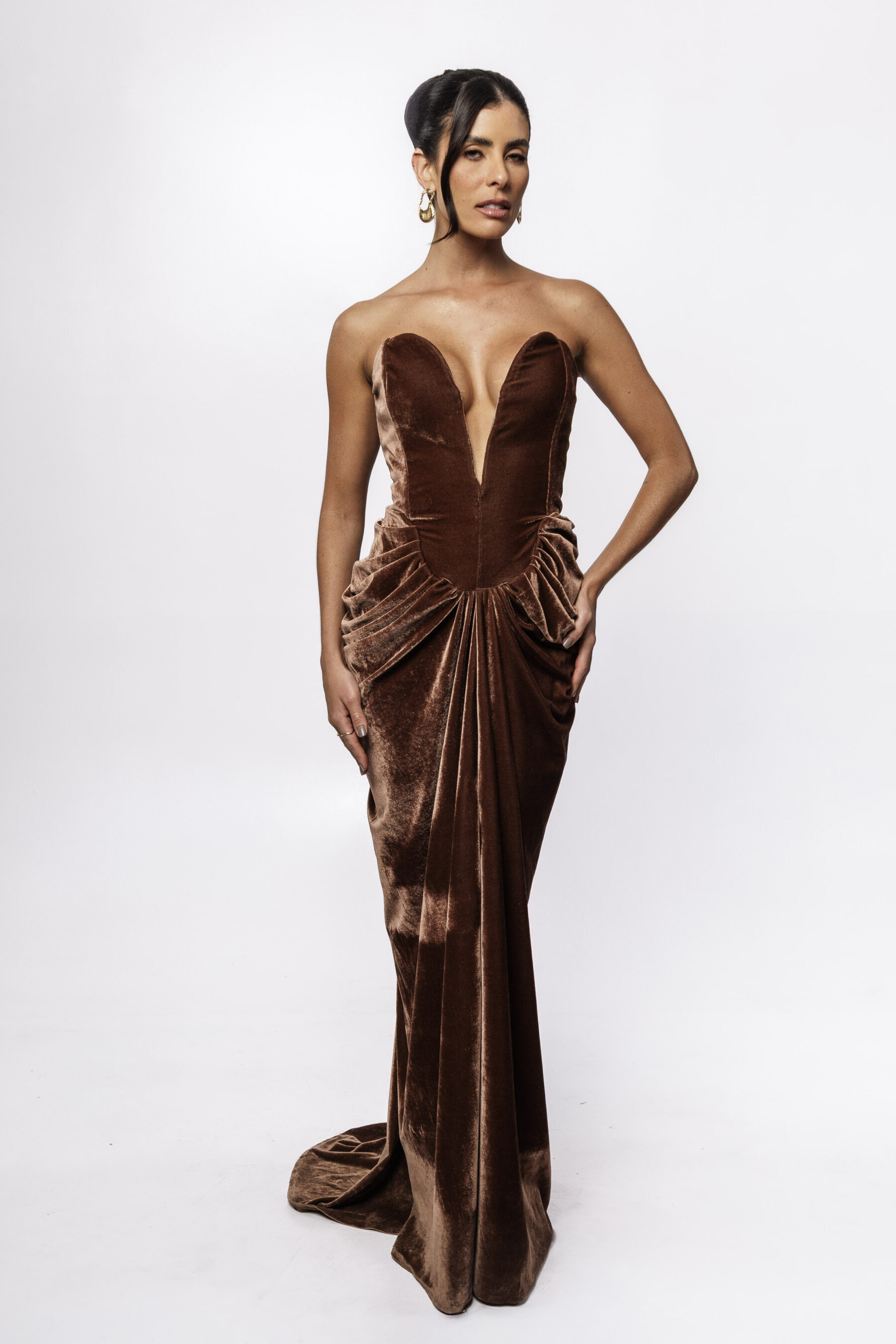 Vestido Anne Marrom