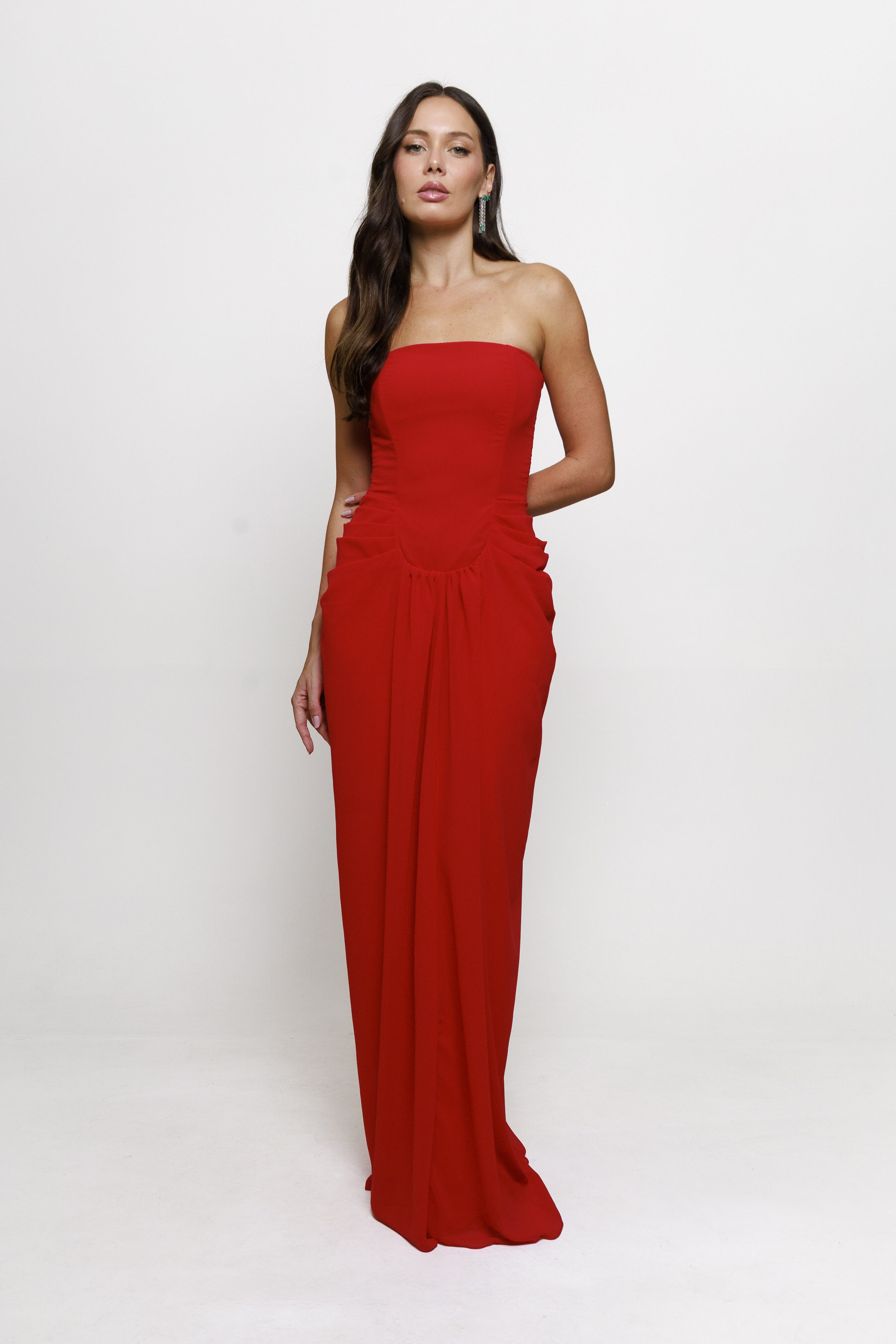Vestido Naomi Musseline Vermelho