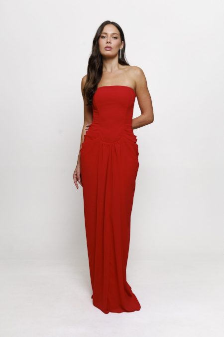 Vestido Naomi Musseline Vermelho