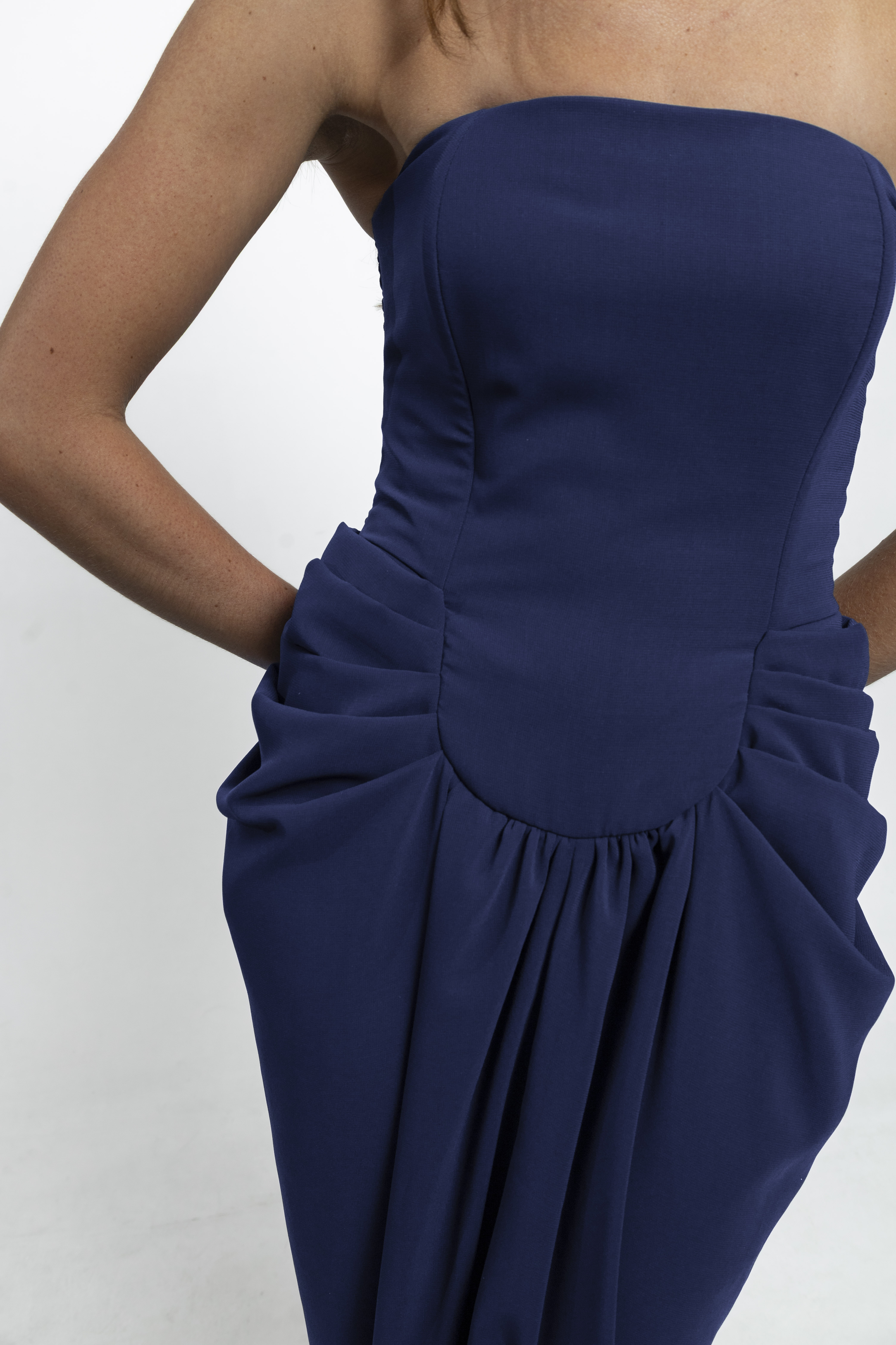 Vestido Naomi Musseline Azul Marinho - Imagem 6