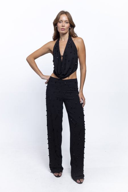 Calça Bordado Gotas